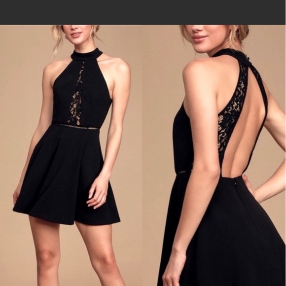 Lulus Dresses & Skirts - ❌SOLD❌NWT Lulus Take a Twirl black lace skater dress.